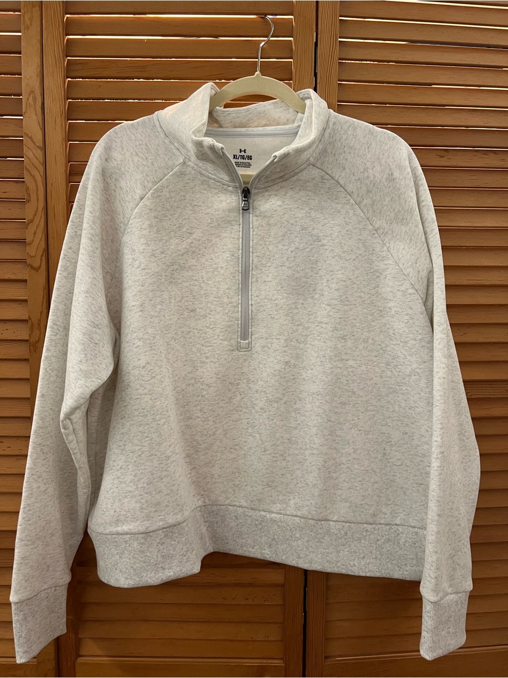 Under Armour Women's Light Gray Quarter-Zip Sweatshirt
